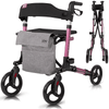 Vive Health MOB1010 SunStride Rollator Walker Upright 300 lbs. Capacity Foldable Lightweight New