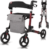 Vive Health MOB1010 SunStride Rollator Walker Upright 300 lbs. Capacity Foldable Lightweight New