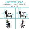 Vive Health MOB1007 Knee Walker Steerable Foldable 300 lbs. Capacity New