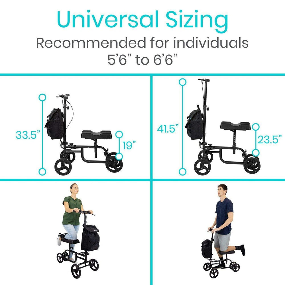 Vive Health MOB1007 Knee Walker Steerable Foldable 300 lbs. Capacity New