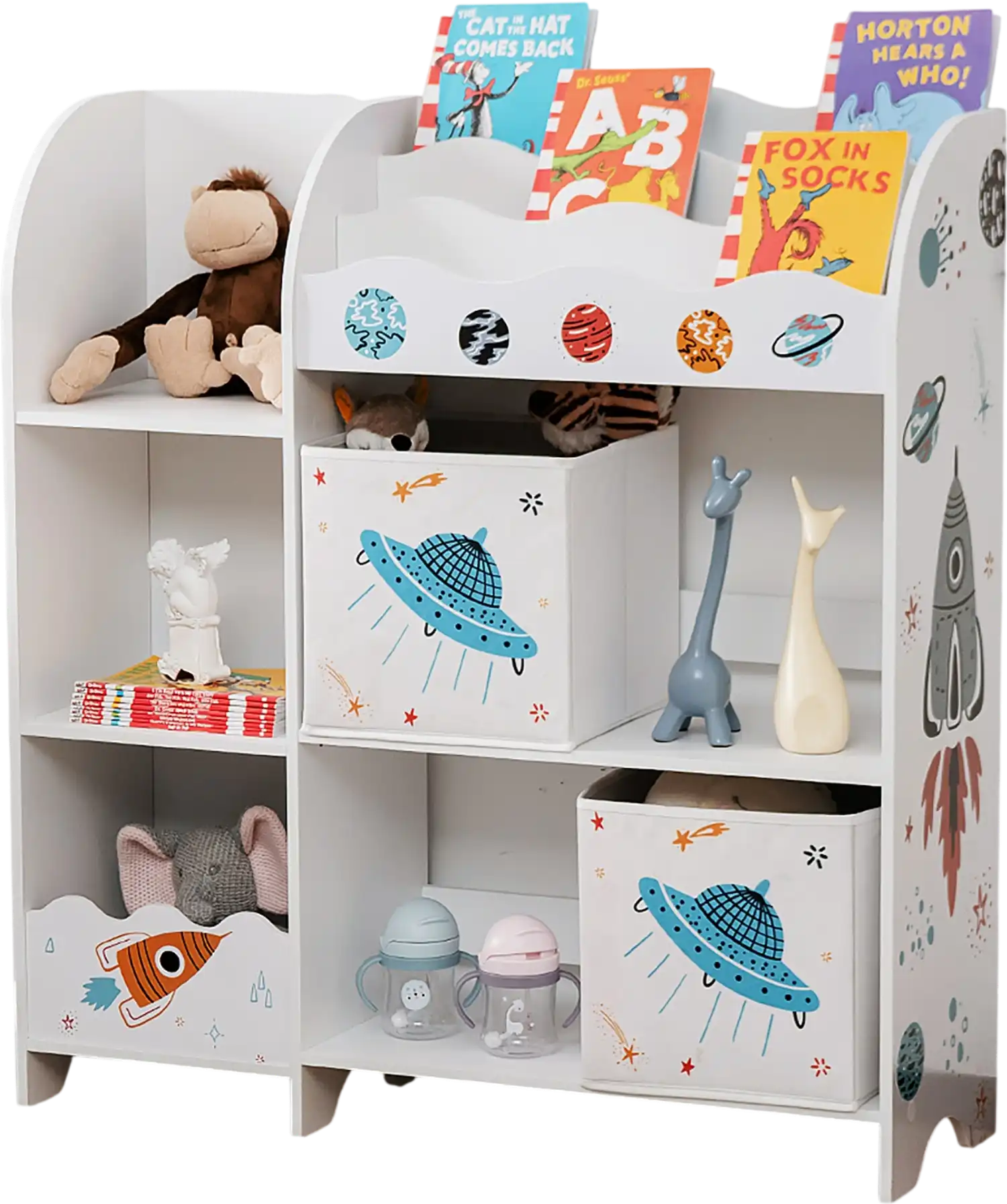 Costway Kids Toy Book Organizer Storage Bins 97842650 New
