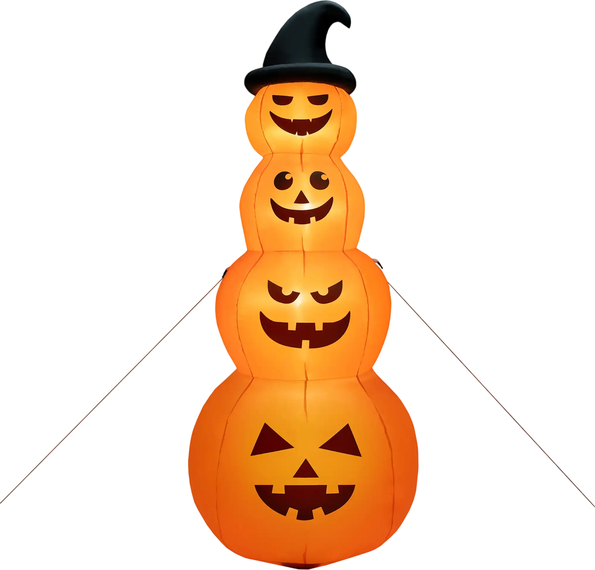 Costway 8' Inflatable Halloween Pumpkin Stack w/ LED Lights 12658790 New