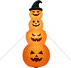 8 Feet Inflatable Halloween Pumpkins Stack with Built-in LED Lights