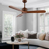 52 Inch Modern Ceiling Fan Indoor Outdoor Brushed Nickel Finish with Remote - Gallery View 1 of 9
