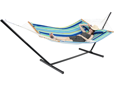 Costway Foldable Portable Patio Hammock Swing Chair Bed w/ Detachable Pillow 45862730 New