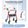 Vocic Z11 X-Way Rollator Walker Lightweight Foldable 380 lb Capacity New