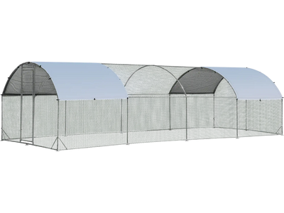 Costway Large Metal Chicken Coop with Cover 59042613 New