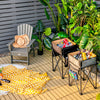 2 Pieces Folding Camping Tables with Large Capacity Storage Sink for Picnic-Black - Gallery View 1 of 11