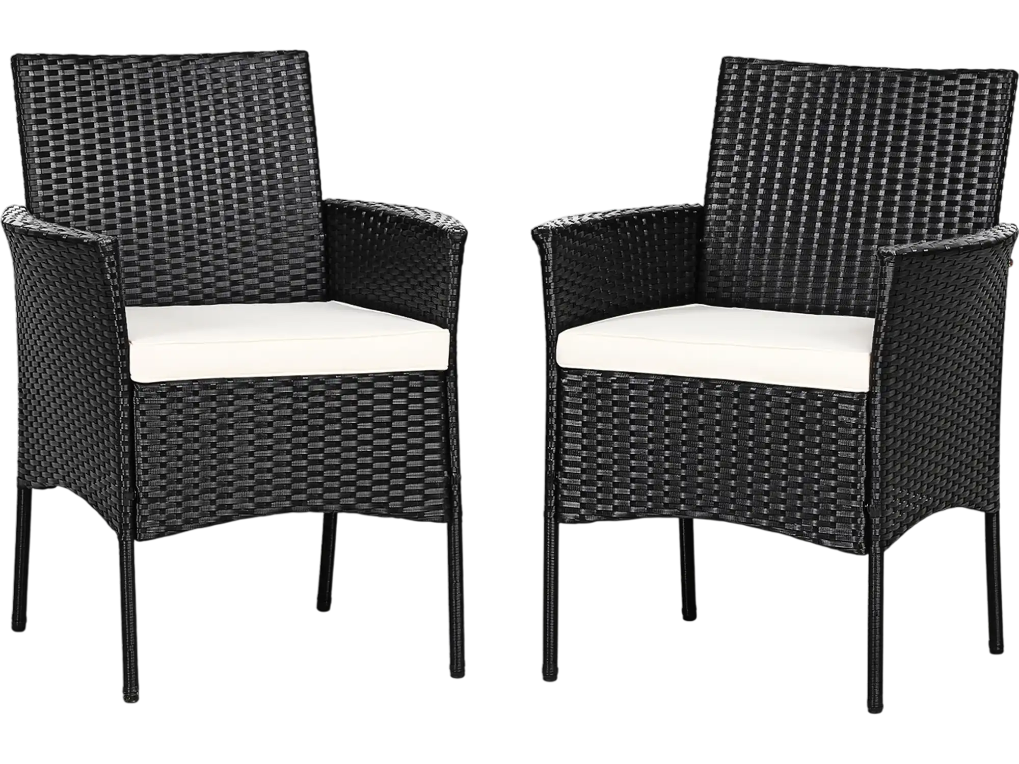 Costway 2pc Patio Wicker Chairs w/ Seat Cushions 30752964 New