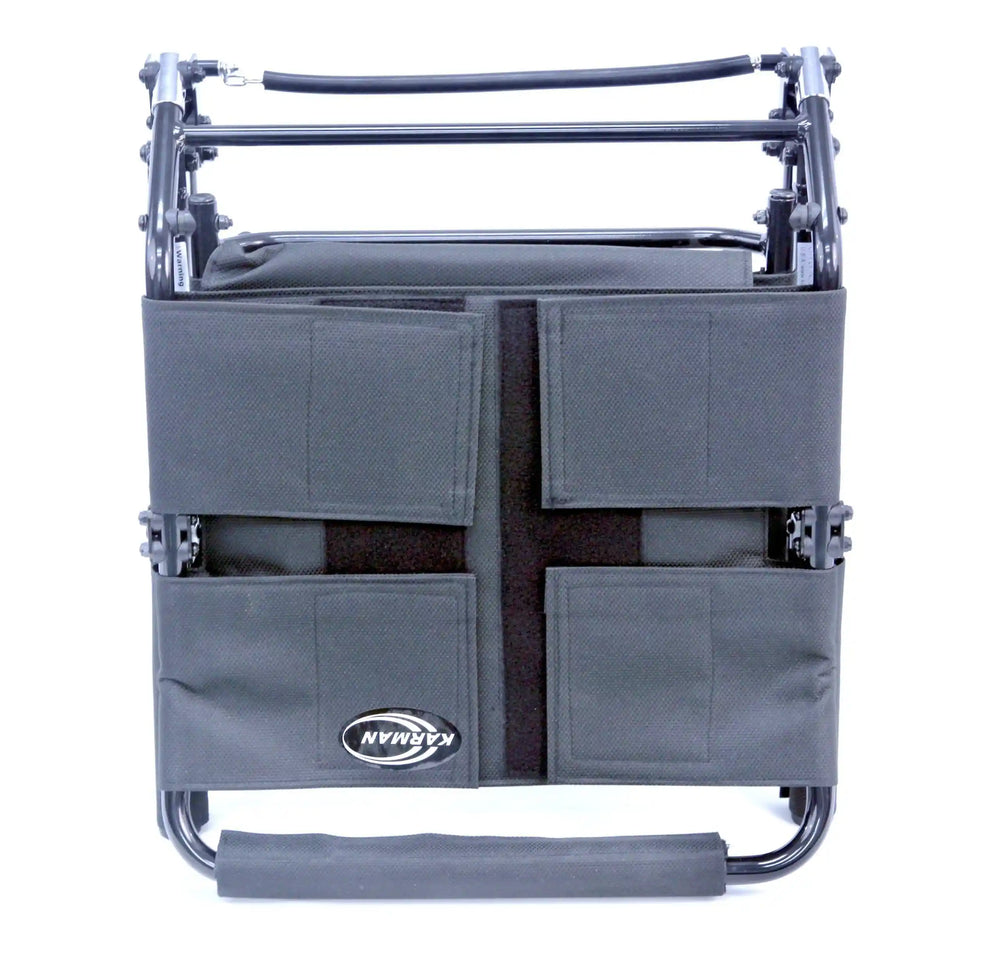 Karman TV10A Travel Wheelchair Ultra Lightweight Foldable 16" Seat with Flip-Up Footplate New