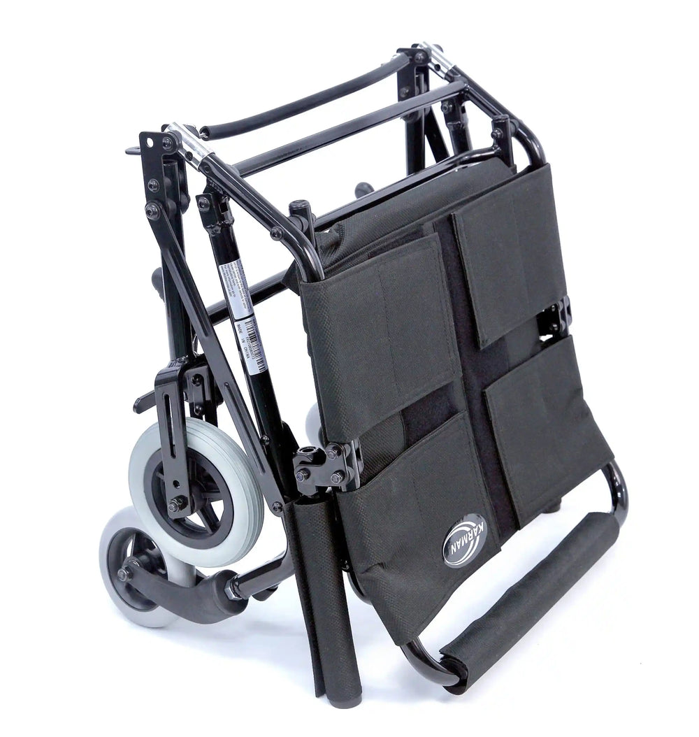 Karman TV10A Travel Wheelchair Ultra Lightweight Foldable 16" Seat with Flip-Up Footplate New