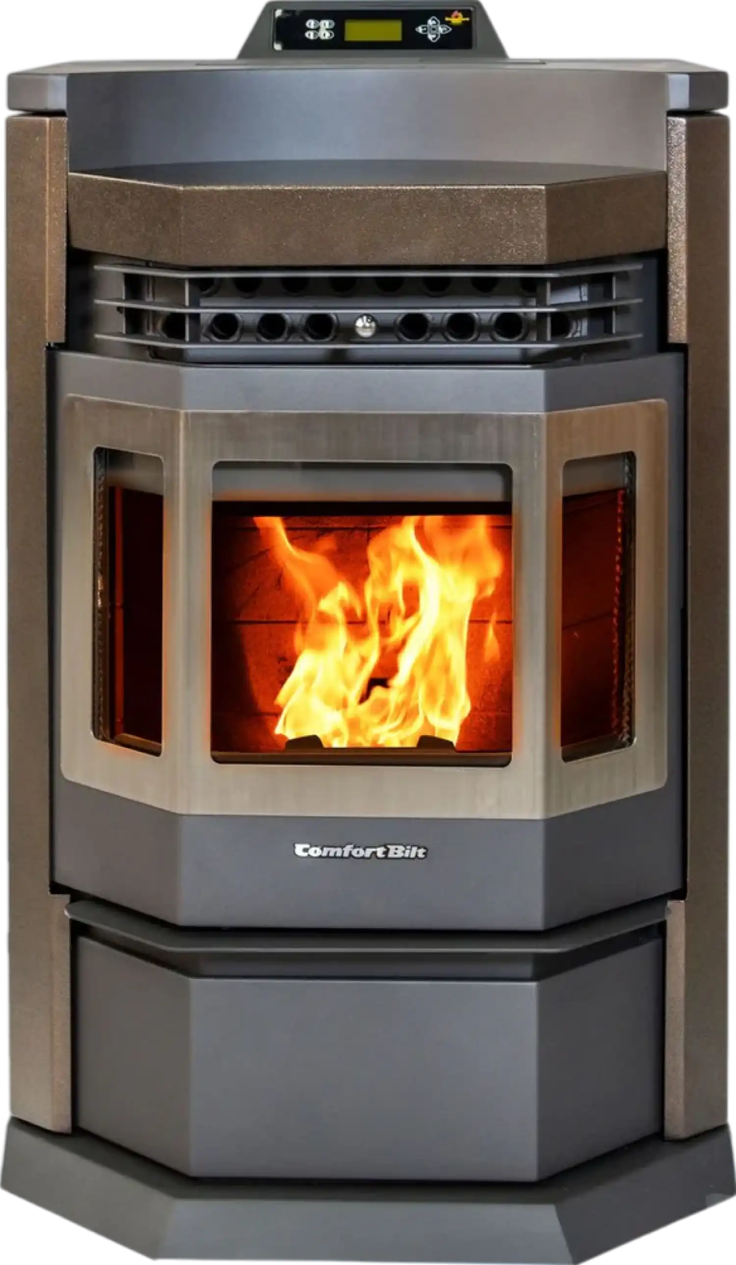 ComfortBilt HP22N-SS 2,800 sq. ft. EPA Certified Pellet Stove with Auto Ignition 80 lb Hopper Capacity Brown New