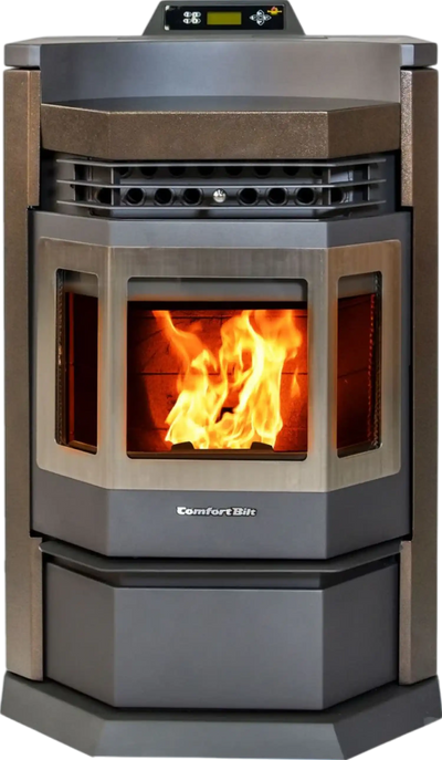 ComfortBilt HP22N-SS 2,800 sq. ft. EPA Certified Pellet Stove with Auto Ignition 80 lb Hopper Capacity Brown New