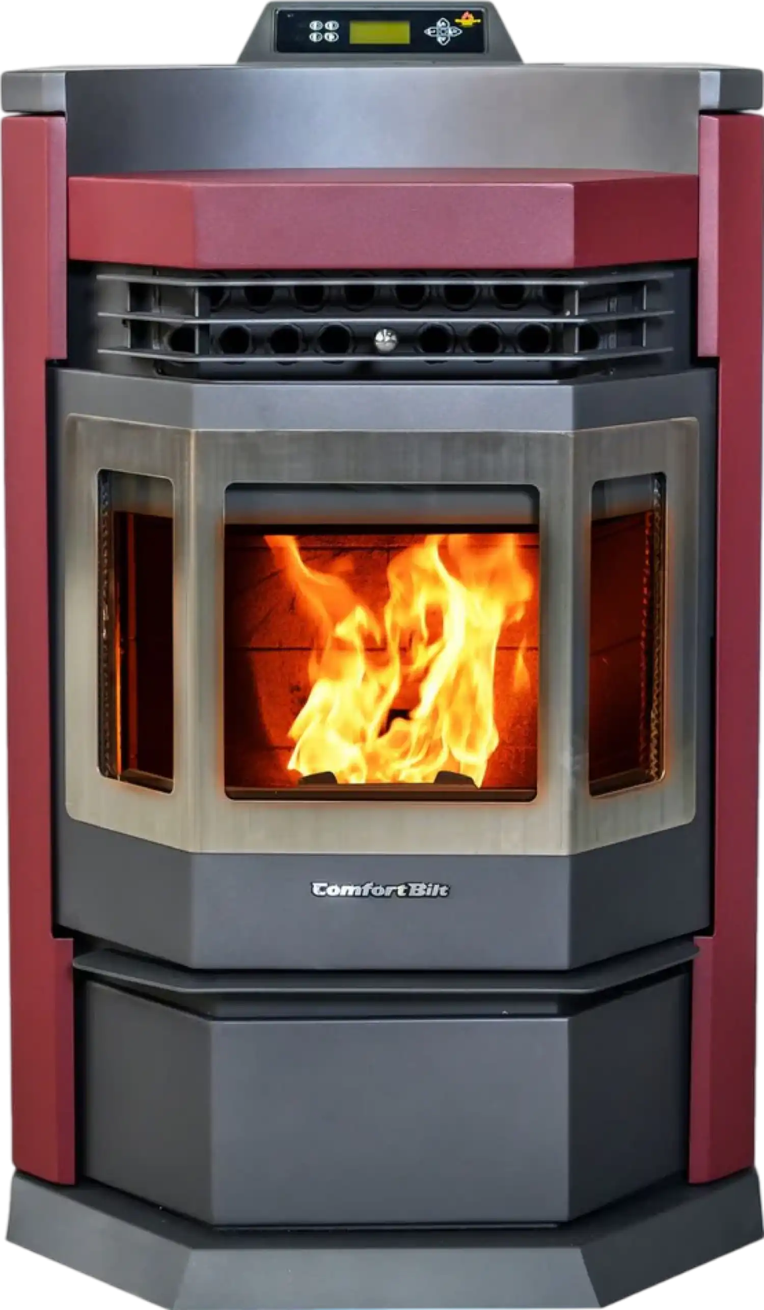 ComfortBilt HP22N-SS 2,800 sq. ft. EPA Certified Pellet Stove with Auto Ignition 80 lb Hopper Capacity Burgundy New