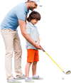 Individual golf club for kids aged 8-10, featuring a fiberglass shaft and aluminum alloy head, perfect for young.