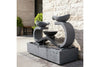 Exaco Infinity Outdoor Water Fountain 33" Tall with LED New