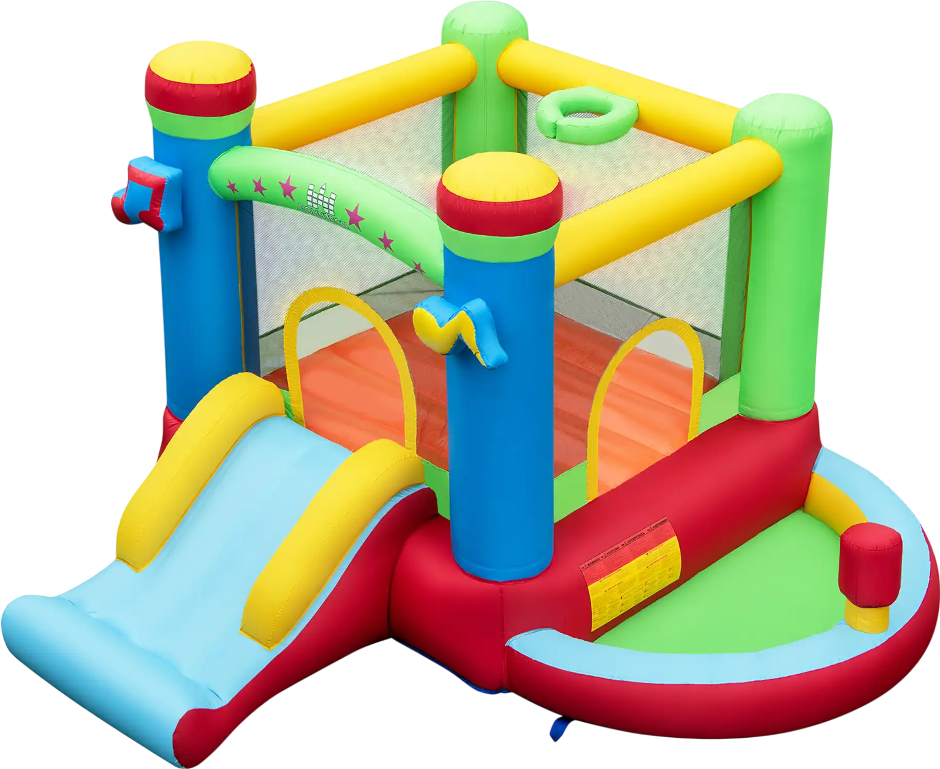 Costway Kids Music-Themed Inflatable Bounce House Castle Bouncer 291586473 New