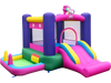 Inflatable Bounce House with Slide Splash Pool and Ring Tossing Games without Blower
