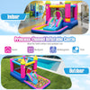 Princess-themed inflatable bounce house with slide and ball pit, made of durable oxford fabric for indoor and outdoor.