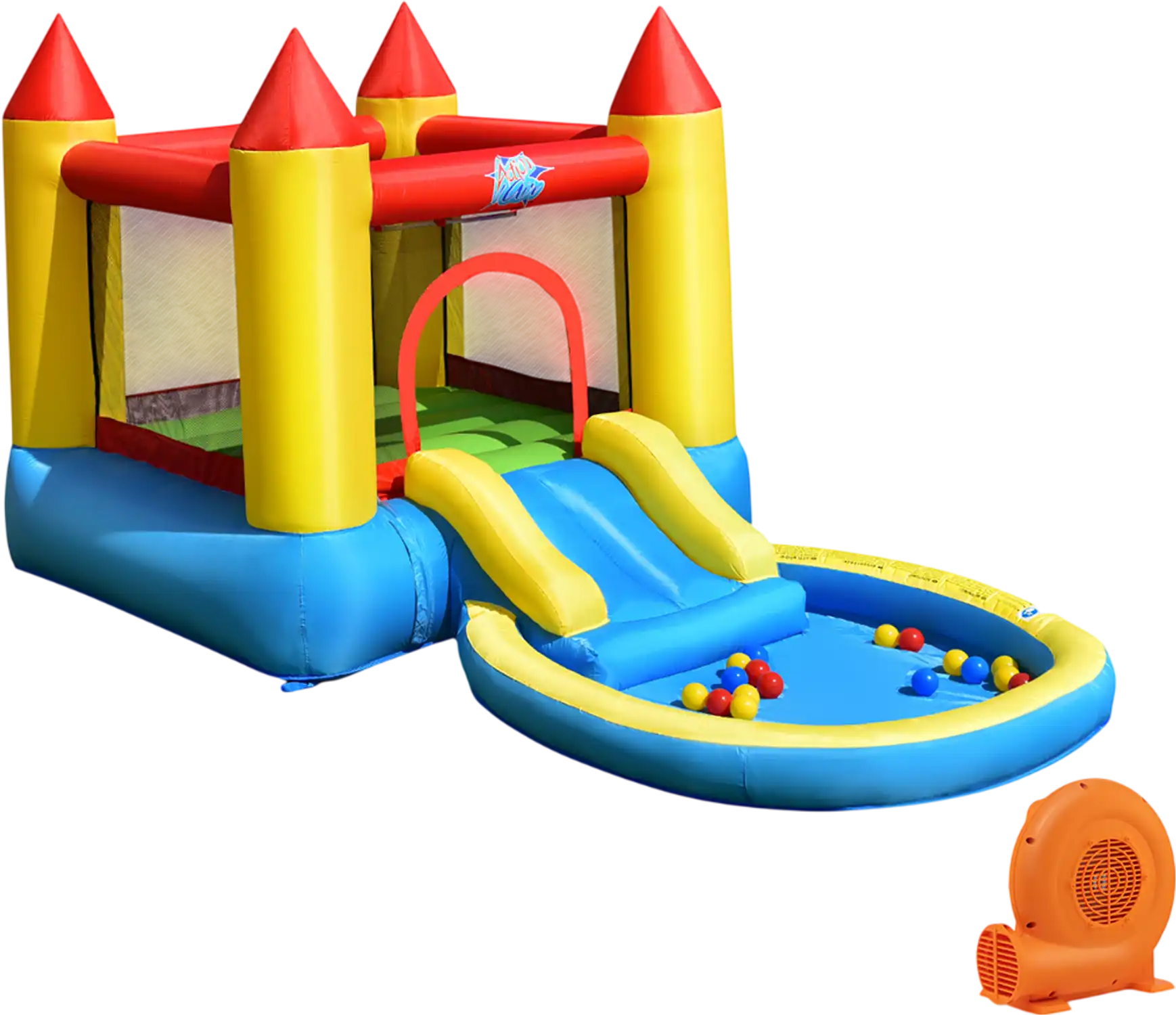 Costway Inflatable Kids Slide Bounce House w/ 550W Blower 24689157 New