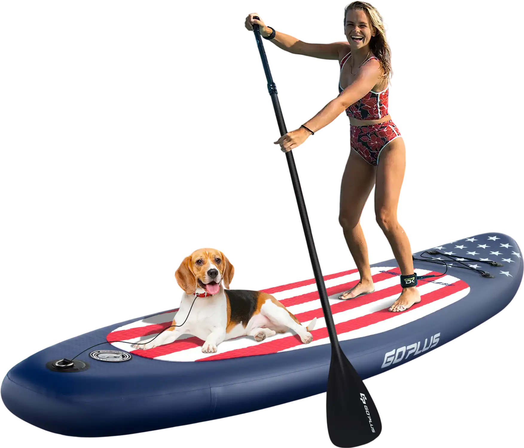 Costway Inflatable Paddle Board Removable Fin Backpack-A 17952684 New