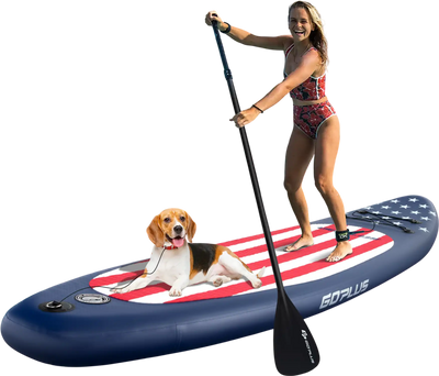 Costway Inflatable Paddle Board Removable Fin Backpack-A 17952684 New