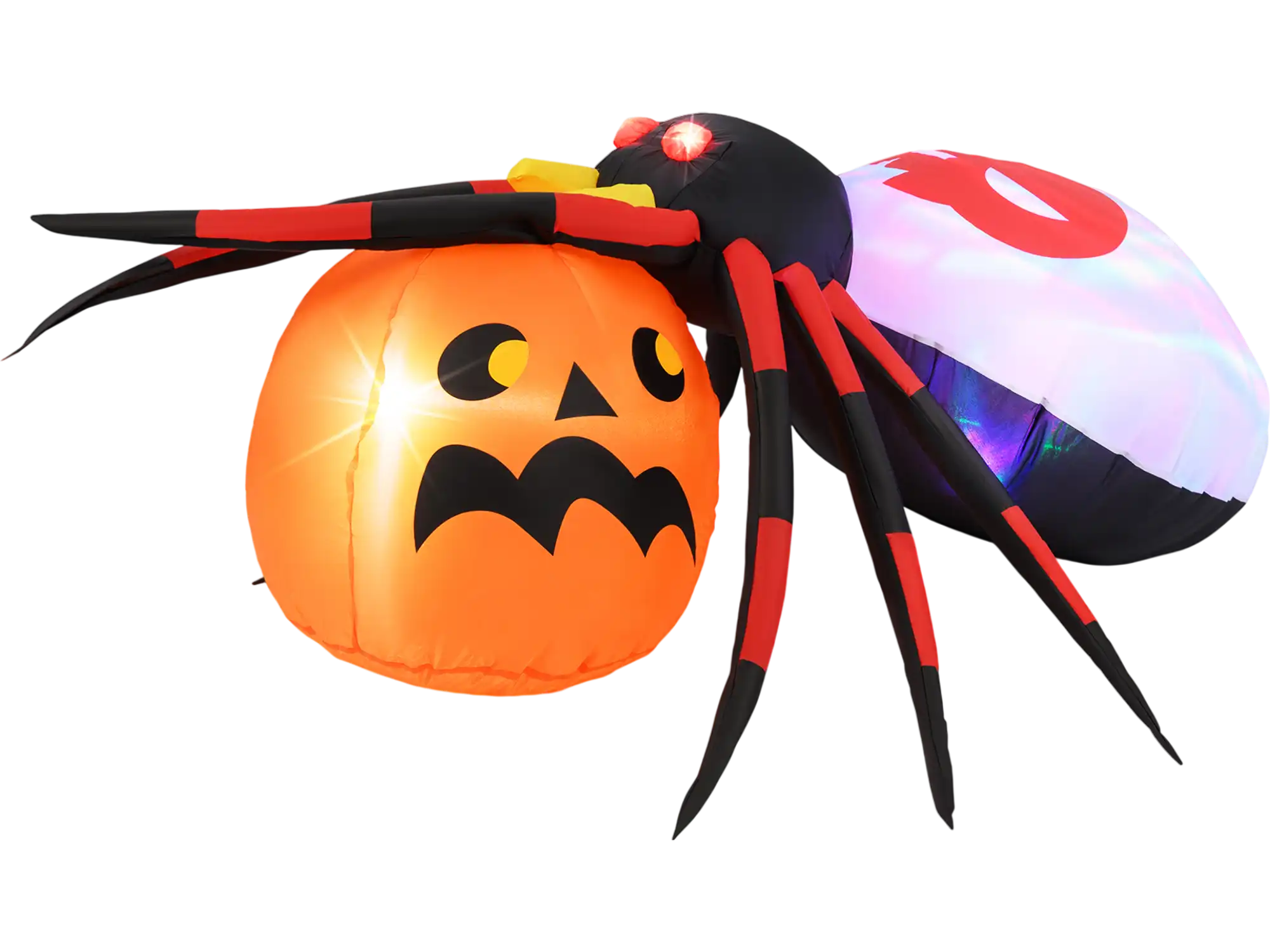 Costway 4.9' x 4.6' Inflatable Spider Pumpkin Rotating Light 21968374 New