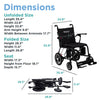 Journey Air Elite Folding Power Chair 24V 10Ah 150W 3.7 MPH 9.3 Mile Range Black 08642 New