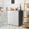 Buffet sideboard storage cabinet with spacious top, pull-out drawer, and adjustable shelf for versatile kitchen.