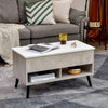 31.5 Inch Lift Top Coffee Table with Hidden Compartment and 2 Storage Shelves-Gray - Gallery View 1 of 11