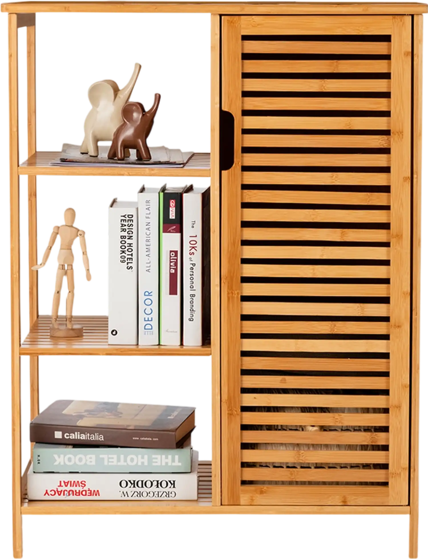 Costway Bamboo Bathroom Storage Cabinet Single Door Natural 91783504 New