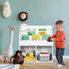 Kids Wooden Bookshelf Bookcase Children Toy Storage Cabinet Organizer-White - Gallery View 1 of 12