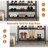5-tier industrial metal shoe rack with removable shelf for high boots, ideal for organizing 16-20 pairs in any room.