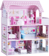 28 Inch Pink Dollhouse with Furniture