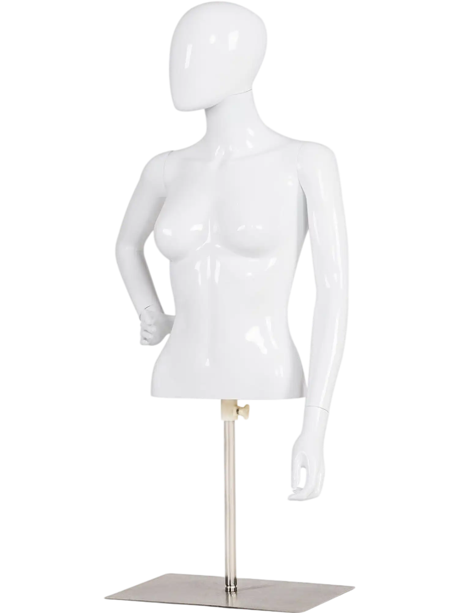 Costway Female Mannequin Torso Adjustable Height Metal Stand 29867043 New