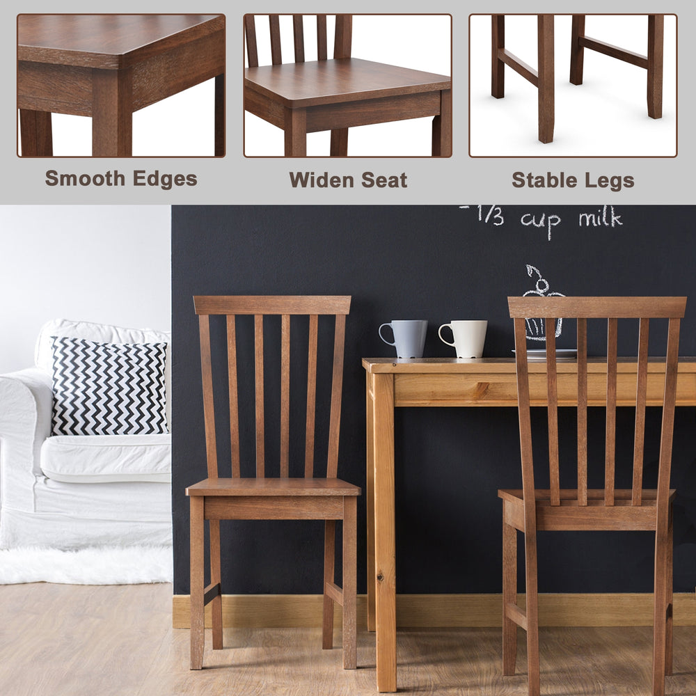 Costway Dining Chairs Set of 2 with High Spindlebacks New