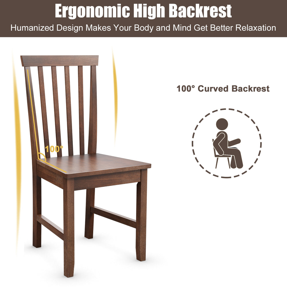 Costway Dining Chairs Set of 2 with High Spindlebacks New