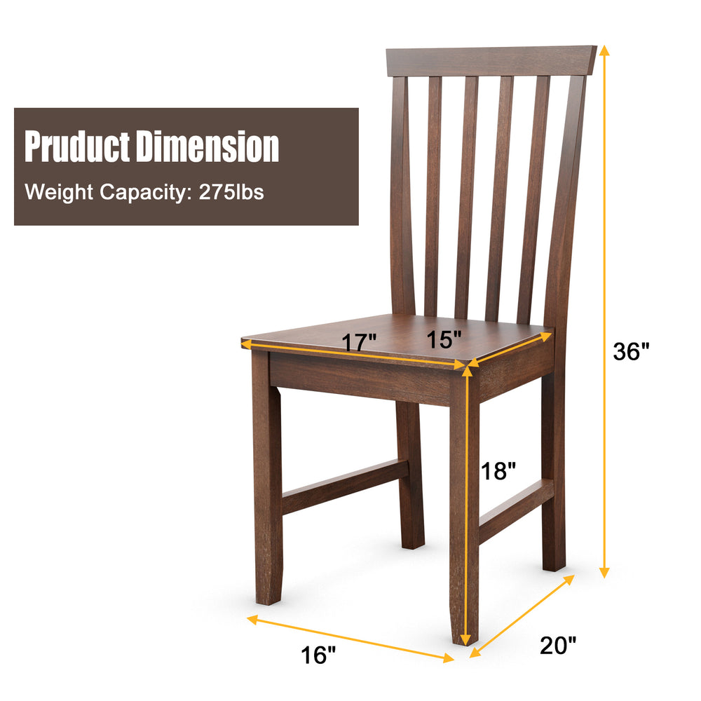 Costway Dining Chairs Set of 2 with High Spindlebacks New