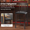 Bar stool set featuring rubber wood legs, ergonomic backrest, and cushioned seat for comfort in modern home settings.