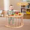 Kids Climbing Arch with Cushion Montessori Arch Climber/Rocker for Toddlers-Beige - Gallery View 1 of 10