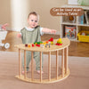Kids Climbing Arch with Cushion Montessori Arch Climber/Rocker for Toddlers-Coffee - Gallery View 1 of 10