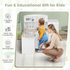 Kids kitchen playset with realistic stove, sink, and refrigerator in white, designed for imaginative cooking fun.