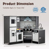 Kids Corner Pretend Kitchen Playset with washing basin, stovetop, and accessories for imaginative play in limited space.