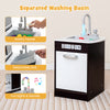 Separated washing basin of the Kids Corner Pretend Kitchen Playset with rotary faucet, ideal for toddlers' imaginative.