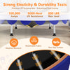64-inch kids trampoline with detachable orange canopy, safety enclosure net, and durable PP jumping mat for outdoor fun.