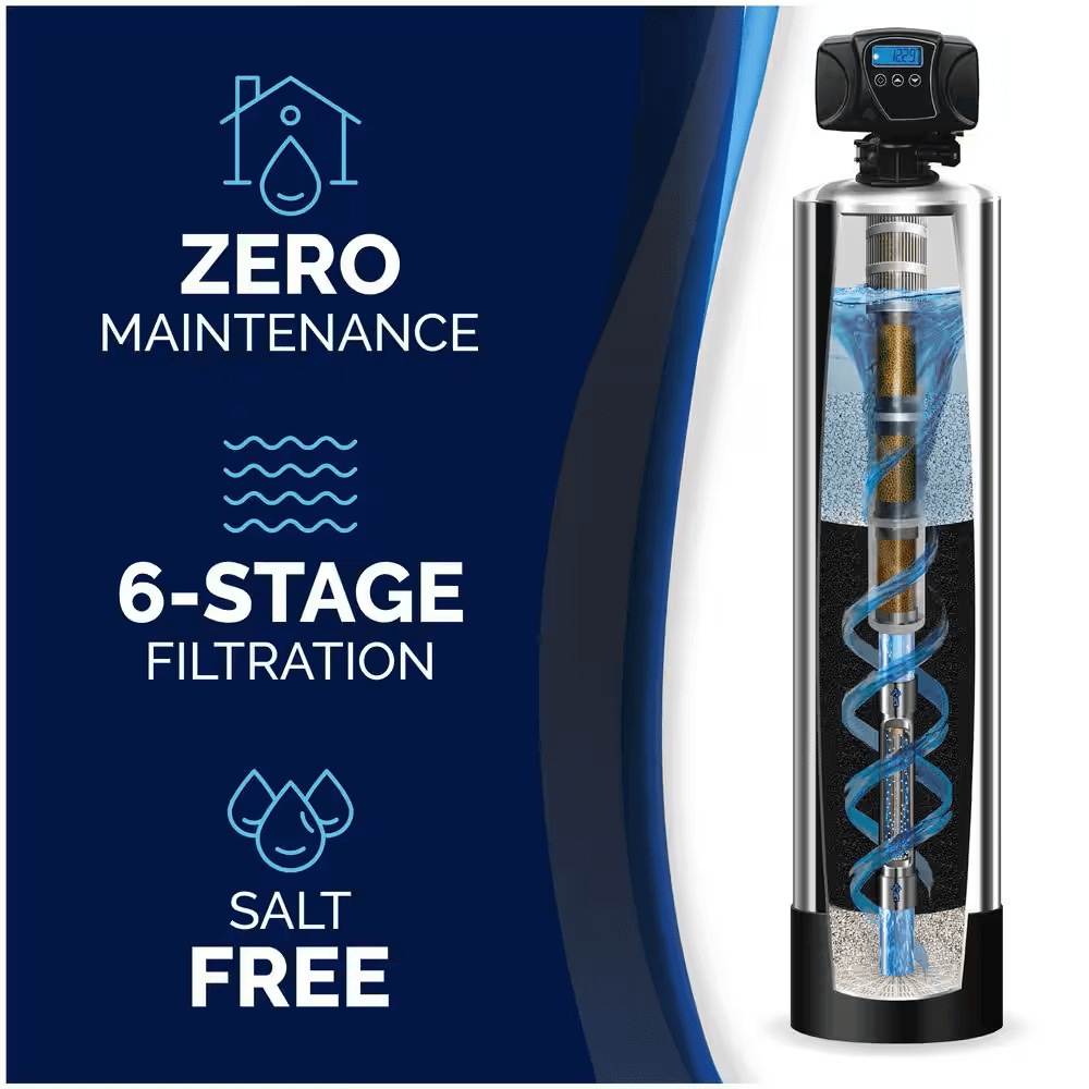 Freedom Water Systems Platinum Series whole home filtration system - zero maintenance, 6-stage filtration, salt free