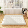 Queen/King/Twin/Full Futon Mattress Floor Sleeping Pad with Washable Cover Beige-King Size - Gallery View 1 of 10