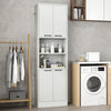 75 Inch Kitchen Pantry Cabinet Tall Cupboard with Doors and Shelves-White Oak - Gallery View 1 of 9
