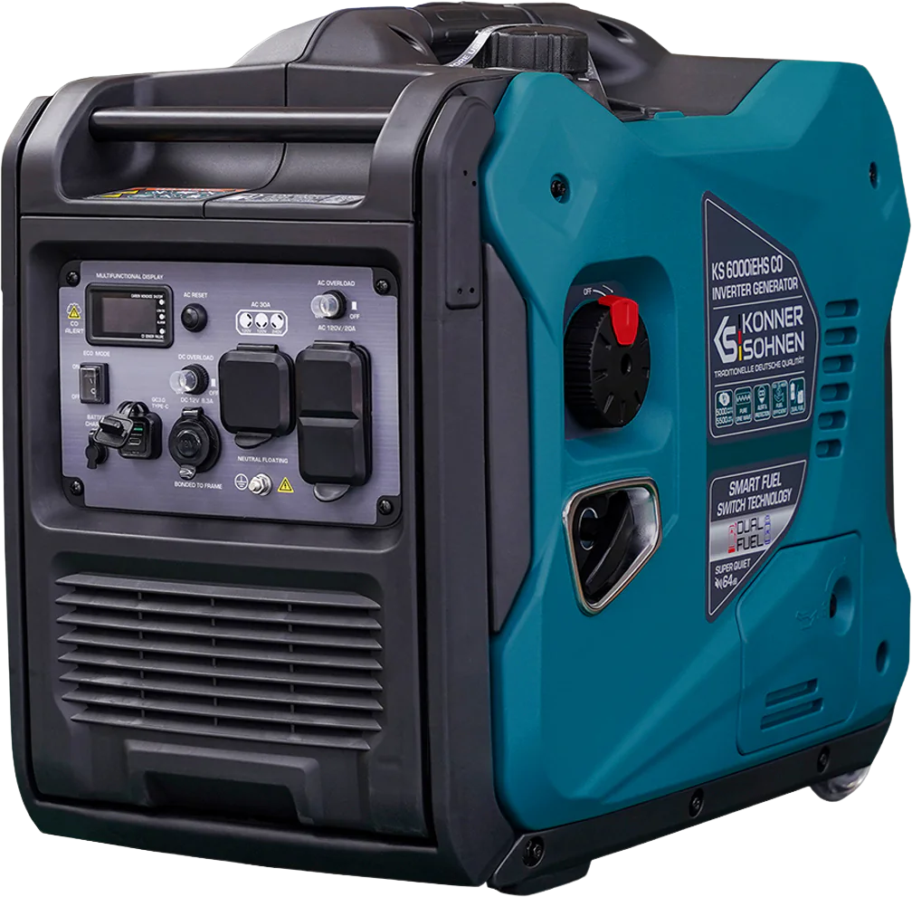 Konner Sohnen KS 6000iEHS CO 5000W/5500W Generator LPG/Gasoline Inverter with CO Sensor Pure Sine Wave New