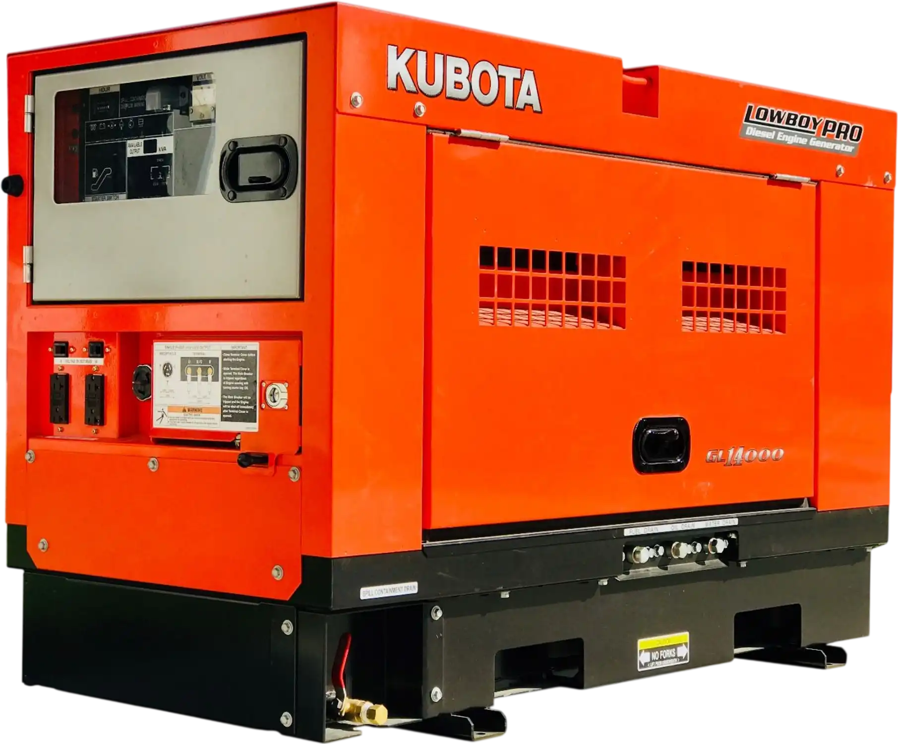 Kubota GL14000 Generator 14kW Diesel Liquid Cooled 120/240V with Receptacles and Output Terminals New